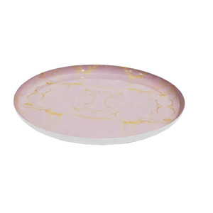 Bandeja de servicio redonda de aluminio y metal, plato y plato, platos de cargador dorados y negros personalizados, plato de cena de restaurante redondo decorativo - Product Image 4