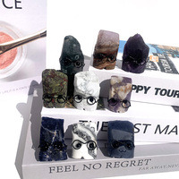 Jingfa En gros : Figurine hérisson en pierre brute de cristal naturel avec lunettes, en Améthyste et Quartz Rose, Ornement de guérison, Autres objets artisanaux en cristal