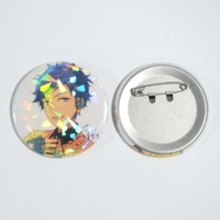 Pin Badge Anime Desain Efek Kaca Pecah untuk Badge & Hadiah Souvenir Pribadi Anda, Anti Karat, MOQ Rendah, OEM