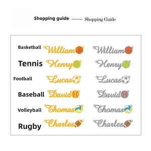 Collier personnalisé avec nom gravé, breloque ballon de sport, cadeau pour les fans de basketball, tennis, volleyball, pour hommes et garçons - Product Image 4