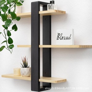 Wooden Wall Mounted <b>Shelf</b> 3 Tier Floating Bookshelf For Bedroom Plant Storage <b>Display</b> Rack Multipurpose Storage <b>Unit</b> - Product Image 3