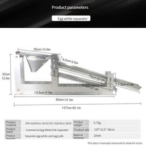Séparateur Commercial de Blancs et Jaunes d'Œufs en Acier Inoxydable 304, Machine à Casser les Œufs, Machine de Séparation des Liquides pour Œufs de Canard et de Poule - Product Image 2