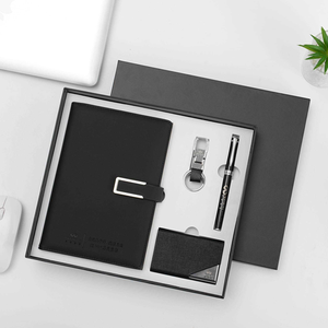 New Innovation Unique Stationery Leather Luxury Handmade Embossing Printed <b>Notebook</b> Pen Name Card Promotional Business Gifts <b>Set</b> - Product Image 5