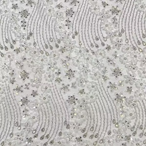 Tùy chỉnh bán buôn ưa thích màu trắng và màu đ<span class=keywords><strong>en</strong></span> 3D hoa ren vải cho đám cưới & buổi tối ăn mặc Tela de encaje con flores <span class=keywords><strong>En</strong></span> 3D - Product Image 5