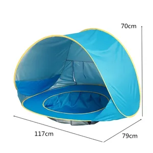 Tenda da spiaggia per bambini di vendita calda tenda da sole tenda da sole per bambini Pop-Up con riparo per il sole