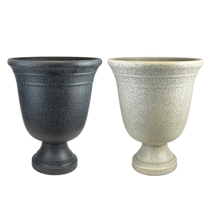 กระถางต้นไม้พลาสติก PP ลายจุดแบบวินเทจ ขนาด 19 นิ้ว สีดำและสีเบจ พร้อมรูระบายน้ำ สำหรับใช้ภายในและภายนอกอาคาร - Product Image 5