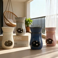Diffuseur d'arômes vintage pour la décoration de la maison, bougeoir en céramique, brûleur à huile, chauffe-cire pour bougies chauffe-plat, pour hôtel et usage domestique