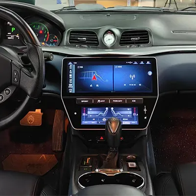 Maserati GT GC için Carplay ile 12.3 "OLED ekran Android radyo Qualcomm Quattroporte 2013-2016 Stereo çift ekran için