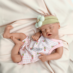 Muñecas Gemelas <span class=keywords><strong>Reborn</strong></span> de Silicona Platino de 45cm/43cm, Adorables, Realistas, con Boca Abierta, Bebés Recién Nacidos Dormidos, Muñeca de Silicona Suave para Niñas - Product Image 3