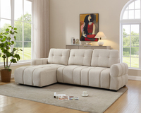Canapé-lit moderne inclinable en tissu doux compressé, portable et pliable pour salon, appartement, hôtel et centre commercial
