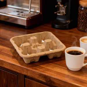 Portavasos Desechables Directo de Fábrica, Bandeja para Vasos Biodegradable al por Mayor, Fabricante de Envases de Alimentos <span class=keywords><strong>Sostenibles</strong></span> OEM/ODM - Product Image 2