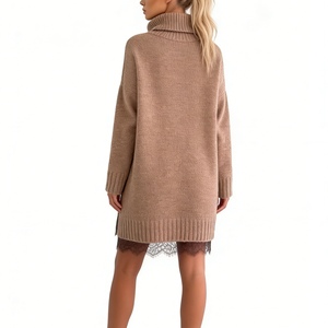 Women's <b>Turtleneck</b> Oversized <b>Sweater</b> Long Sleeve Warm Winter Coat Fashion - Product Image 4