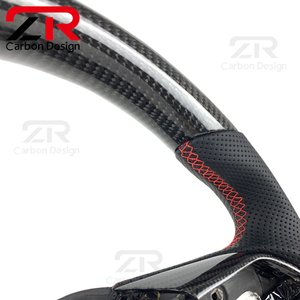 อุปกรณ์ตกแต่งภายในรถยนต์สำหรับ <span class=keywords><strong>Audi</strong></span> A3 A4 A5 A6 A7 A8 C7 C8 <span class=keywords><strong>Q5</strong></span> Q7 R8 RS3 RS4 RS6 พวงมาลัยคาร์บอนไฟเบอร์ - Product Image 2