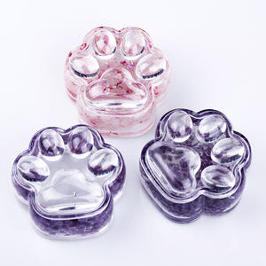 Cuenco Desmagnetizador de Piedra de Cristal Natural, Joyería de Resina, Caja de Almacenamiento de Cosméticos para Escritorio con Diseño de Pata, Caja de Regalo - Product Image 1