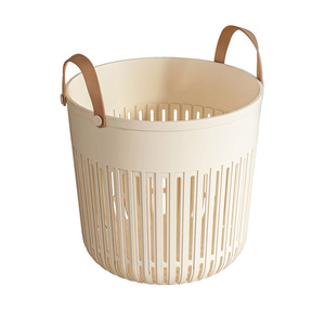 <b>Laundry</b> <b>Basket</b> Round Plastic Clothes Organizer Durable With Handles For Washing And Storage Various Sizes - Product Image 3