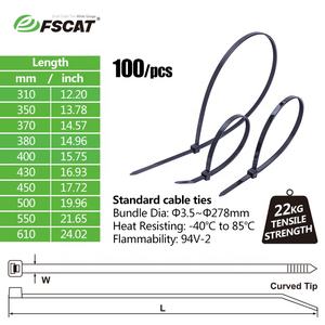 Высококачественные самоблокирующиеся стандартные кабельные стяжки из нейлона 66, 4.8x300 мм, сертифицированные CE ROHS, -40~85°C - Product Image 3