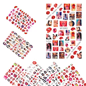 Модная наклейка Misscheering для дизайна ногтей маникюрный дизайн губы девушка самоклеящаяся 5d наклейка для ногтей декоративные наклейки для ногтей