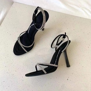 Giày cao gót nữ kiểu tiên nữ ngọt ngào, sandal quai ngang đính đá chữ cái, kiểu dáng khoét lỗ, năm <span class=keywords><strong>2025</strong></span> - Product Image 2