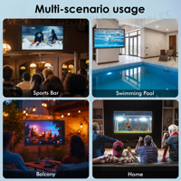 Kommerzieller Outdoor-Fernseher 55/65 Zoll, 4K 1000/2500 Nits, IP65 Allwetter-tauglich, Smart WebOS für Restaurant/Terrasse