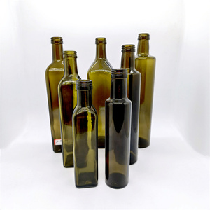 250ml 500ml cổ kính màu xanh lá cây tròn vuông marasca dorica tối dầu ô liu Chai Thủy Tinh dầu ô liu bao bì chai lọ thủy tinh - Product Image 3
