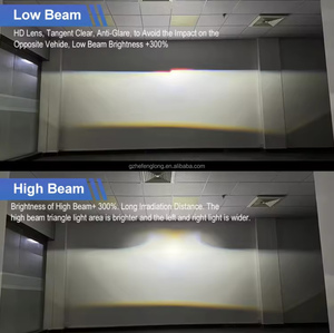 Nhà máy có giá 3 inch kld30 Xe LED ống kính máy chiếu 46W/56W 6 + 3 chip kép phản xạ ly Đèn pha chiếu 6000K màu - Product Image 6