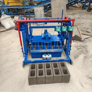 Paving hollow manual block press mobile making brick molding machine