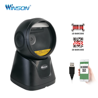 Lecteur de codes-barres de bureau 2D, lecteur de codes QR omnidirectionnel, plateforme de numérisation filaire USB mains libres pour supermarchés et commerces de détail