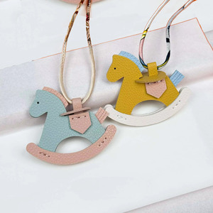 Wholesale Ins Luxury Leather Rocking Horse Keychain Accessory Pu Handmade Pony <b>Key</b> <b>Chain</b> Women Bag Charm Pendant <b>Key</b> <b>Chain</b> - Product Image 4