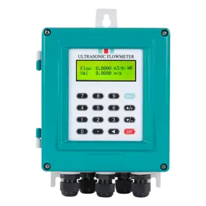جهاز قياس تدفق المياه فوق الصوتي يُثبت على الحائط مستشعر تدفق المياه فوق الصوتي الرقمي TuF-2000h