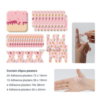 Kit de pansements fantaisie imprimés sur mesure en gros, pansements adhésifs à thème spatial avec boîte métallique, ensemble de pansements pour enfants à motifs de dessins animés