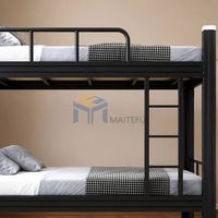 Lit superposé en métal durable avec tiroirs de rangement, lit à structure métallique robuste pour une utilisation en chambre et en dortoir qui permet de gagner de la place