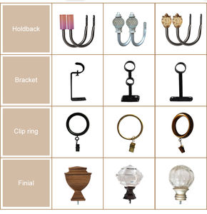 Tringle à rideau en métal torsadé en laiton antique de 28 mm, vente en gros, longue tringle à rideau en métal - Product Image 2