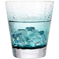 Verre à thé dégradé bleu martelé effet glacier, texture côtelée tourbillonnante vert-vertébreux, écologique, style japonais, décoration de table moderne nordique pour la maison
