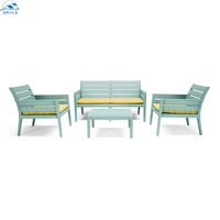 Vente en gros 2025 nouveau design moderne extérieur canapé chaise PP table en plastique pour salon salle à manger cour parc villa utilisation