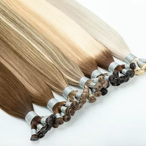 Russian Thin Invisible Genius Weft Hair Extensions Double Drawn Human Hair Genius Weft