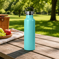 Bouteille d'eau isotherme en acier inoxydable, garde les boissons froides 24h, chaudes 12h, anti-fuite, anti-transpiration, grande capacité, bouteille de sport pour enfants