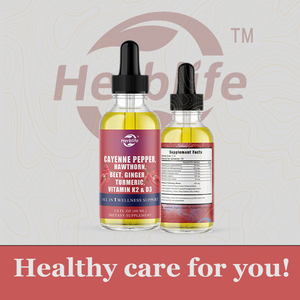 Ớt Cayenne giọt, táo gai, củ cải đường, quế, vitamin D3,K2, hỗ trợ hệ thống miễn dịch, chất chống oxy hóa, năng lượng hàng ngày, NO-GMO thuần chay - Product Image 4