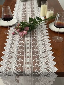 <span class=keywords><strong>Camino</strong></span> <span class=keywords><strong>de</strong></span> <span class=keywords><strong>Mesa</strong></span> <span class=keywords><strong>de</strong></span> Encaje Blanco <span class=keywords><strong>de</strong></span> Lujo Ligero Francés, un Toque <span class=keywords><strong>de</strong></span> Elegancia Ritual - Product Image 2