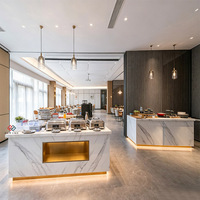 Comptoir de bar d'hôtel design, présentoir à whisky, comptoir buffet en marbre pour restaurant, mobilier commercial, comptoir de bar