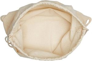 100% Cotton White Canvas <b>Drawstring</b> Sublimation Bag Blank Canvas <b>Drawstring</b> <b>Backpack</b> with Logo Print - Product Image 3
