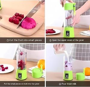 Mini Licuadora Eléctrica Recargable por USB, Vaso Mezclador de Frutas Portátil de Plástico PC de Grado Alimenticio, 4 Cuchillas, 5+ Velocidades, para Uso Doméstico y al Aire Libre - Product Image 5