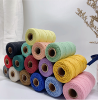 Prix le plus bas décor à la maison 3MM 100m rouleau couleur coton corde macramé cordon bricolage corde
