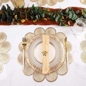 Tapis de décoration de table de mariage de vacances 15 pouces en vinyle pressé pour table à manger napperon de cuisine - Product Image 4