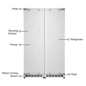 Refrigerador Empotrado de 528L, de Dos Puertas, Compresor Silencioso, <span class=keywords><strong>Sin</strong></span> Escarcha, Preparado para Instalar Paneles, para Uso Doméstico (CB/CE) - Product Image 5