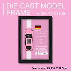 Modèle de voiture en alliage <span class=keywords><strong>1</strong></span>:<span class=keywords><strong>32</strong></span>, cadre photo 3D suspendu pour la décoration de la maison, du bar, du café, du bureau - Product Image 6