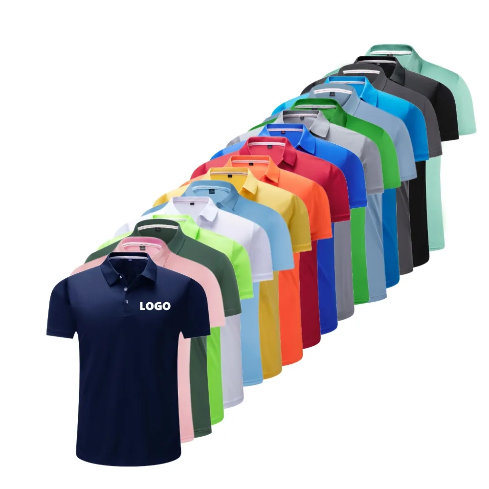 Fabriek Direct Borduren Logo Plain Golf Polo Blanco T-shirt Golf Shirts Mens Kraag T Shirts Custom Logo