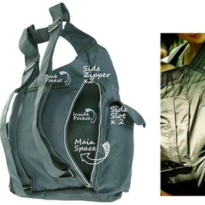Muestra gratuita: Mochila pañalera con 14 bolsillos, bolso convertible para bebés (niños y niñas), ideal para listas de nacimiento, con cambiador. - Product Image 4