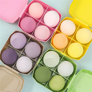 4 puff sets beauty egg cushion puff makeup egg makeup egg gourd water drop <b>chamfered</b> puff - Product Image 6