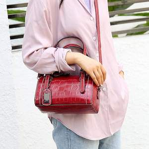 Trendy Genuine Leather Women's Crossbody <b>Handbag</b> <b>Summer</b> Cowhide Lichee Pattern Eco-Friendly Waterproof Zipper Closure 1-1.9L - Product Image 6