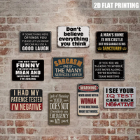 Letrero Metálico Vintage con Sarcasmo Divertido, Decoración Retro para Pared de Garaje o Cuarto de Hombre